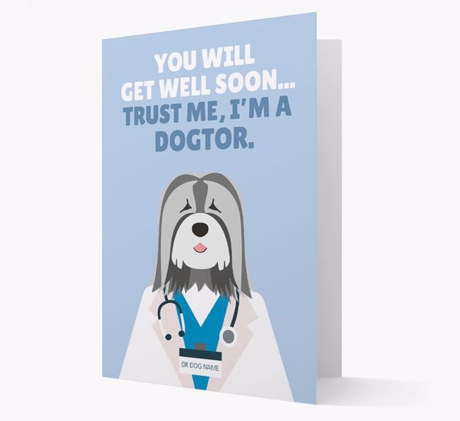 Personalised 'Trust me I'm a Dogtor' Get Well Soon Card